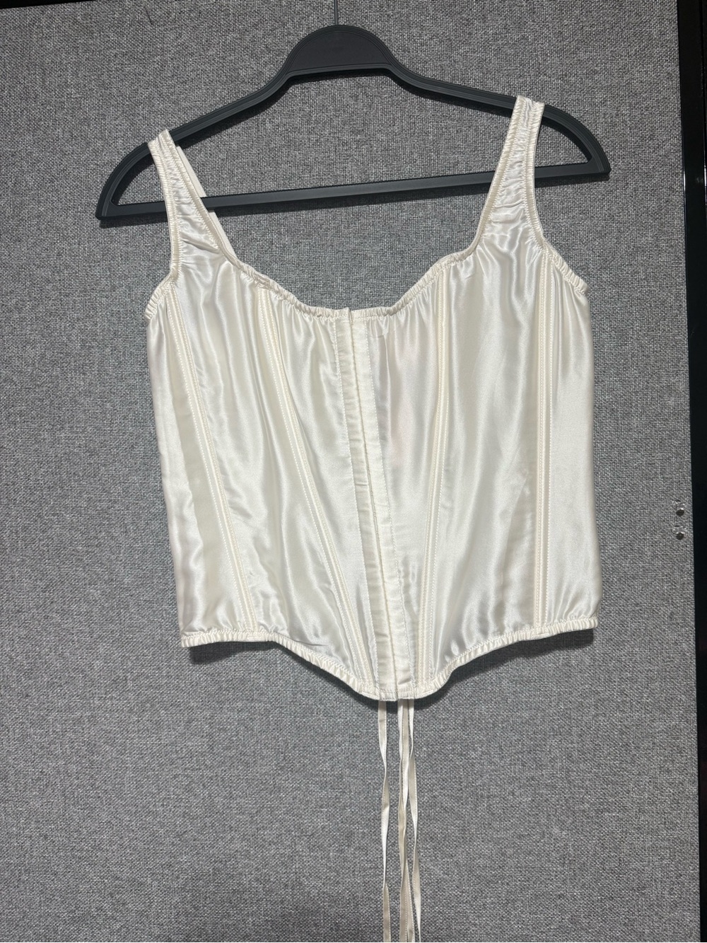 Victoria's Secret Ivory Satin Corset Cami